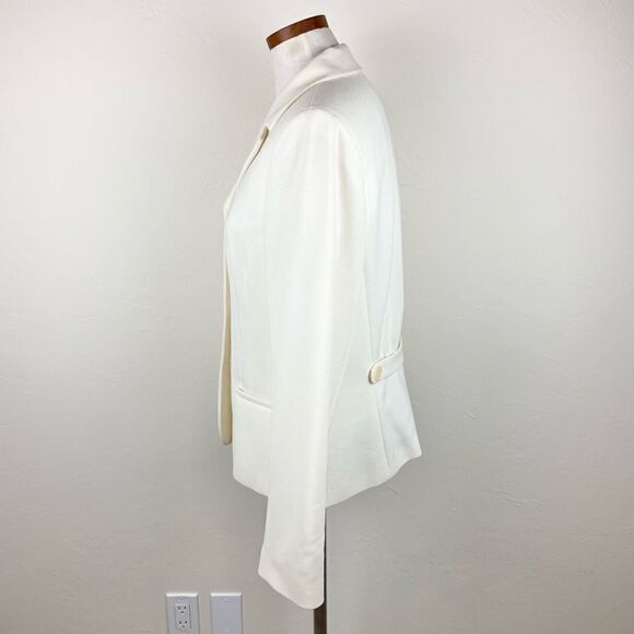 Lafayette 148 Virgin Wool Blazer Jacket - Ivory - Picture 4 of 6